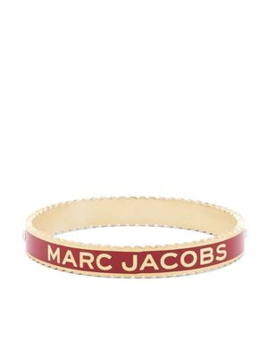 Marc Jacobs crystal-embellished logo-print bangle - Gold