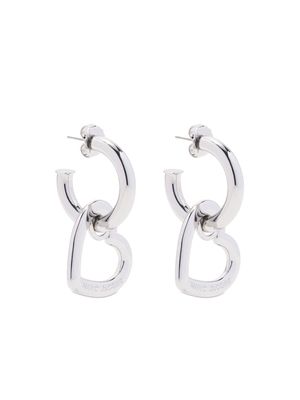 Marc Jacobs double-heart hoop earrings - Silver
