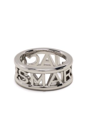 Marc Jacobs embossed monogram logo ring - Silver