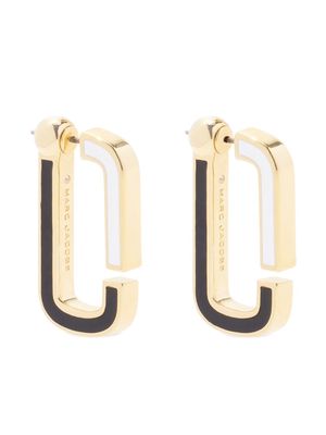Marc Jacobs enamel flat hoop earrings - Gold
