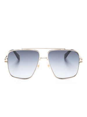 Marc Jacobs Eyewear logo-engraved navigator-frame sunglasses - Black