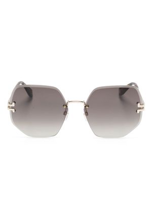 Marc Jacobs Eyewear rimless geometric-frame sunglasses - Brown