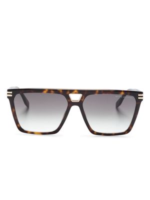 Marc Jacobs Eyewear tortoiseshell-effect pilot-frame sunglasses - Brown