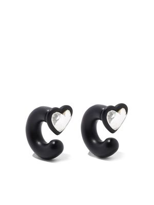 Marc Jacobs heart motif earrings - Black