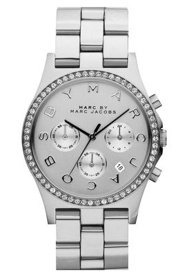 Marc Jacobs 'Henry' Chronograph & Crystal Topring Watch