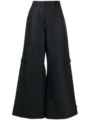 Marc Jacobs high-rise wide-leg cargo trousers - Black