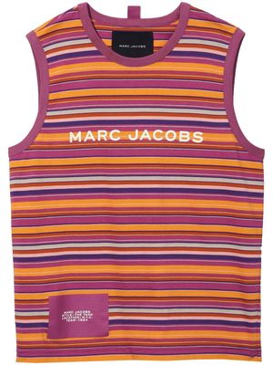 Marc Jacobs horizontal-stripe logo tank top - Orange
