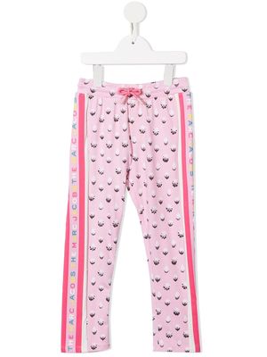 Marc Jacobs Kids abstract-print track trousers - Pink