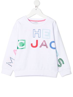 Marc Jacobs Kids all-over logo print sweatshirt - White