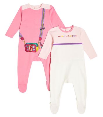 Marc Jacobs Kids Baby set of 2 printed cotton rompers