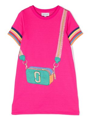 Marc Jacobs Kids bag-print cotton dress - Pink