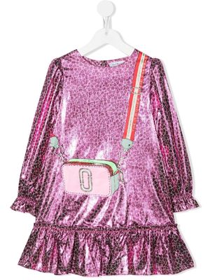 Marc Jacobs Kids bag-print midi dress - Pink