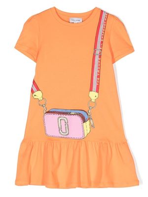 Marc Jacobs Kids bag-print peplum T-shirt dress - Orange