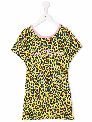 Marc Jacobs Kids cheetah-print organic-cotton dress - Yellow