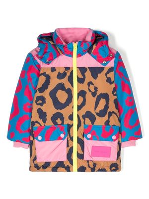 Marc Jacobs Kids cheetah-print puffer ski jacket - Pink