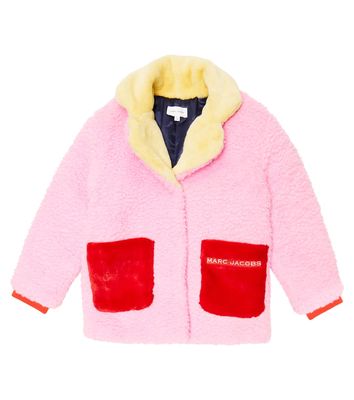Marc Jacobs Kids Colorblocked short faux fur coat