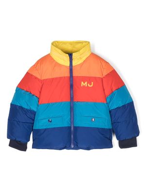 Marc Jacobs Kids colour-block puffer jacket - Blue