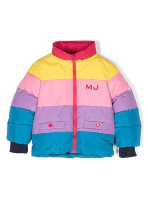 Marc Jacobs Kids colour-block puffer jacket - Yellow