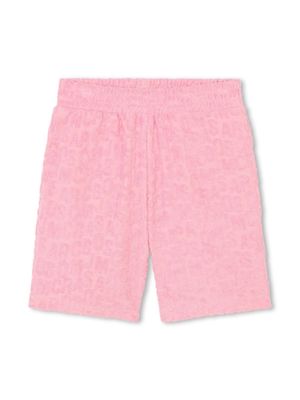 Marc Jacobs Kids elasticated-waist devoré-effect shorts - Pink
