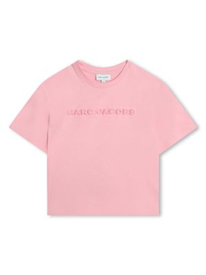 Marc Jacobs Kids embossed-logo cotton T-shirt - Pink