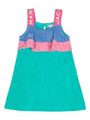 Marc Jacobs Kids embroidered-logo strap dress - Green