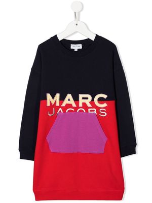 Marc Jacobs Kids embroidered-logo sweatshirt dress