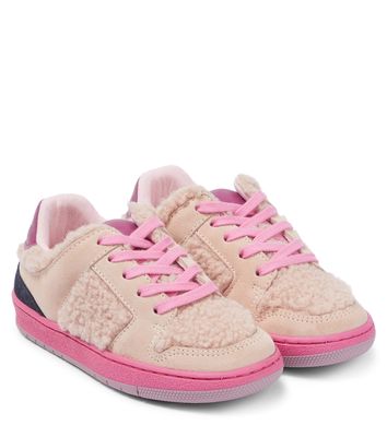 Marc Jacobs Kids Faux fur and leather sneakers