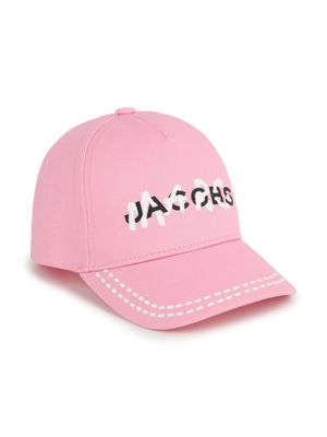Marc Jacobs Kids graffiti logo-print cotton cap - Pink