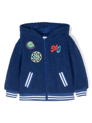 Marc Jacobs Kids hooded faux-shearling jacket - Blue