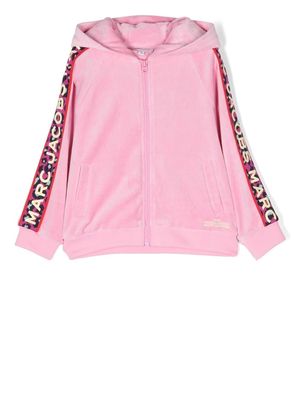 Marc Jacobs Kids jacquard logo-tape track jacket - Pink