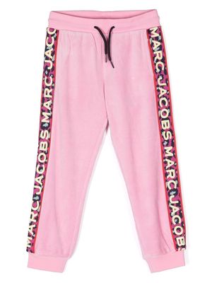 Marc Jacobs Kids jacquard logo-tape track pants - Pink