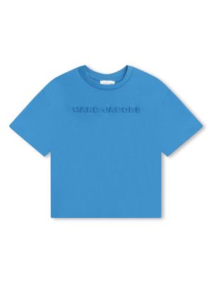Marc Jacobs Kids logo-embossed cotton T-shirt - Blue