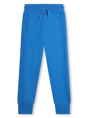 Marc Jacobs Kids logo-embossed cotton track pants - Blue