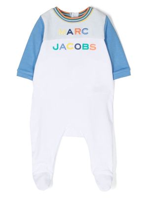 Marc Jacobs Kids logo-embroidered babygrow - Blue
