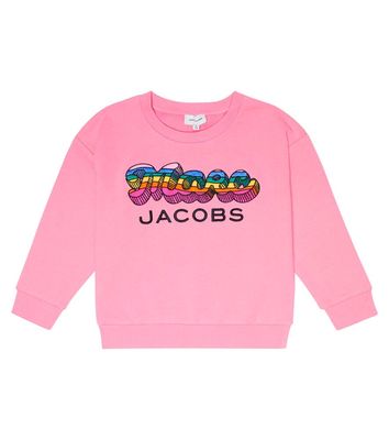 Marc Jacobs Kids Logo embroidered cotton sweatshirt