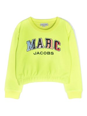 Marc Jacobs Kids logo-embroidered crew-neck sweatshirt - Yellow
