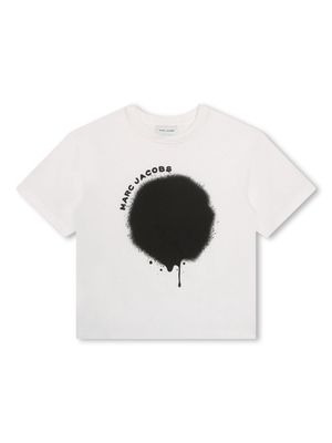 Marc Jacobs Kids logo ink-print cotton T-shirt - White