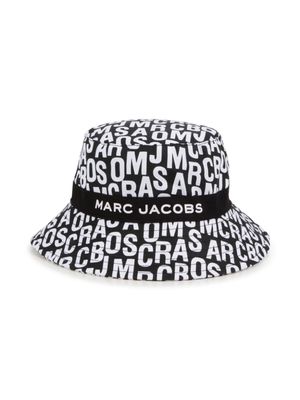 Marc Jacobs Kids logo-jacquard cotton bucket hat - Black