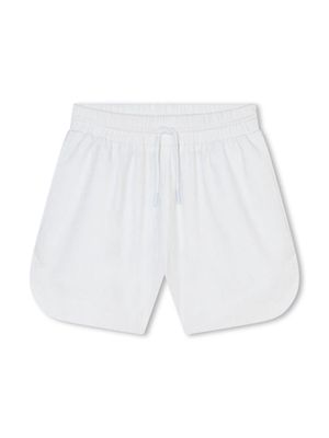 Marc Jacobs Kids logo-jacquard cotton track shorts - White
