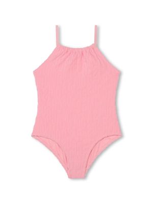 Marc Jacobs Kids logo-jacquard swimsuit - Pink