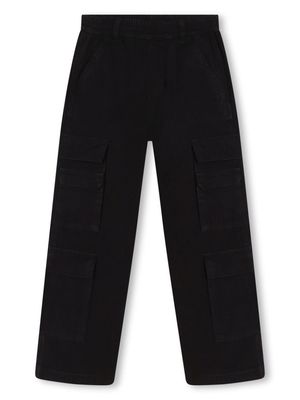 Marc Jacobs Kids logo-patch cargo trousers - Black