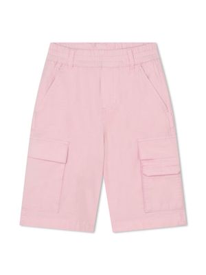 Marc Jacobs Kids logo-patch cotton cargo shorts - Pink