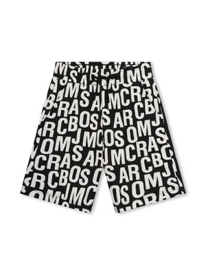 Marc Jacobs Kids logo-print cotton-blend shorts - Black