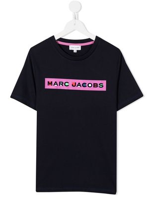 Marc Jacobs Kids logo-print cotton T-Shirt - Blue