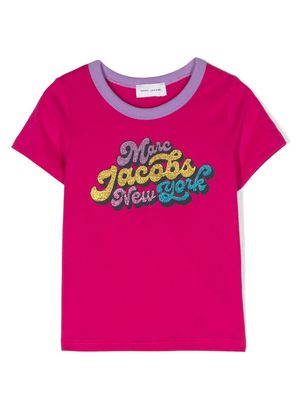 Marc Jacobs Kids logo-print crew-neck T-shirt - Pink