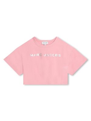 Marc Jacobs Kids logo-print cropped T-shirt - Pink