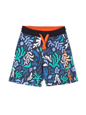 Marc Jacobs Kids logo-print drawstring bermuda shorts - Blue