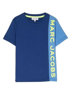 Marc Jacobs Kids logo-print panelled T-Shirt - Blue