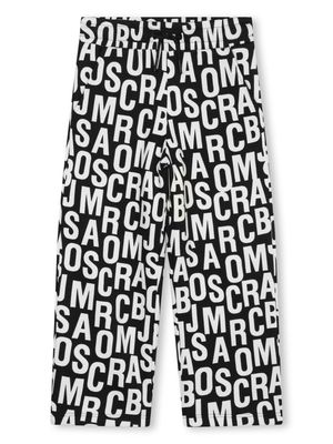 Marc Jacobs Kids logo-print straight-leg trousers - Black