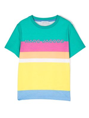 Marc Jacobs Kids logo-print striped T-Shirt - Green